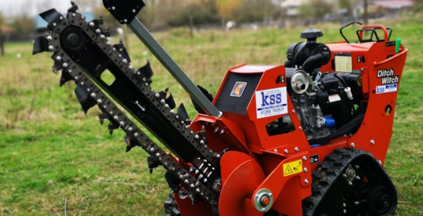 One of our tracked trenchers parked